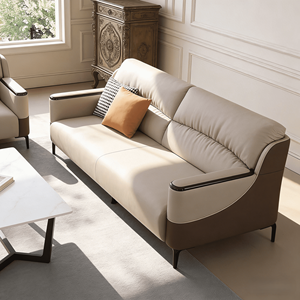 Canapé de salon moderne de luxe en <span class=keywords><strong>cuir</strong></span>, style italien, simple et classique, 5 places, nouveau design, mobilier de bureau authentique - Product Image 2
