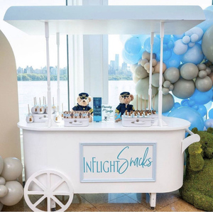 Wooden Candy <strong>Cart</strong> With Wheels For Parties Event Backdrop <strong>Cart</strong> Wedding - Product Image 3