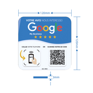 Etiqueta adhesiva epoxi NFC para reseñas de Google/Placa de comentarios para tarjetas de visita 13.56mhz para ventana Instagram/<span class=keywords><strong>Facebook</strong></span>/Yelp/Tripadvisor/Snapchat - Product Image 3