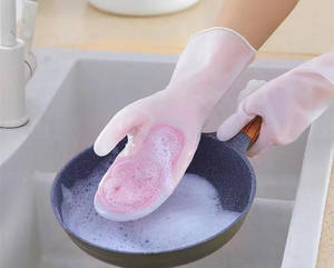 Gants de vaisselle magiques imperméables et antidérapants Brosse à vaisselle en silicone pour la maison. - Product Image 5