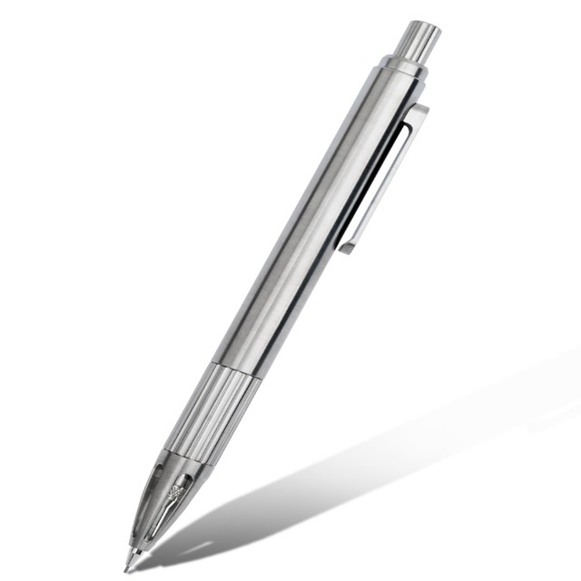 Premium Titanium Alloy Mechanical Drawing Pencil Multifunctional Tactical Writing Pen Drafting Sketching Stationery with Clip