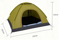 Tente de camping pop-up sans assemblage, 1 kg, portable, résistante aux UV, revêtement argenté 190T, pour 1 à 4 personnes, famille, parc, extérieur