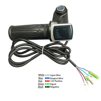 Contrôleur de vitesse d'accélérateur torsadé pour guidon de vélo électrique, 36v 48v 60v, affichage LCD, accessoires d'accélérateur