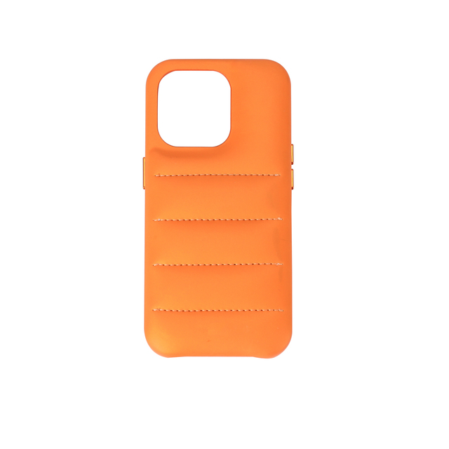 Zenos Factory Wholesale Candy Color Vegan Leather Puff Jacket Mobile Phone Case for iPhone