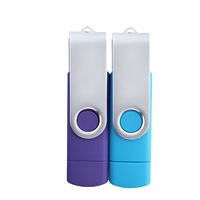 Flashdisk OTG USB Kapasitas Tinggi Crystal 2 in 1 untuk Ponsel Pintar, Penyimpanan Data untuk Perangkat Android