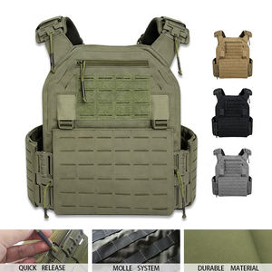 Veste tactique en vente chaude, couleur beige, solide, <span class=keywords><strong>porte</strong></span>-plaque robuste, fabriquée en nylon polyester Oxford durable - Product Image 1