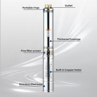 Pompe submersible haute pression pour puits profond 7,5 CV 5,5 kW 4SD3/56, en acier inoxydable 304, certifiée CE