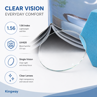 Lunettes d'ordinateur à verres transparents en résine HMC UV420 1.56 avec protection contre la lumière bleue, vision simple pour le confort oculaire et la protection de la vue