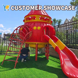 Equipo de Juegos para Exteriores |   Tobogán Combinado Estilo Farol |   Parque de Vacaciones y Resort con Certificación CE, Fácil Instalación - Product Image 4