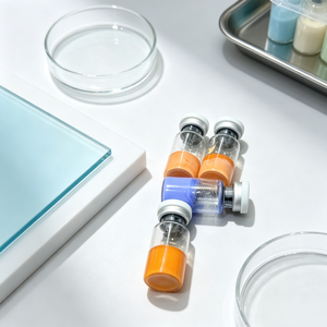 Fournisseurs de matières premières cosmétiques, liste de prix des peptides, vente en gros de poudre de peptide GHK-CU, peptide de cuivre bleu cosmétique 50MG - Product Image 2