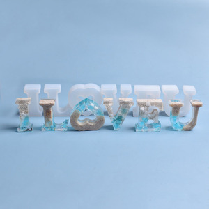 <span class=keywords><strong>YS</strong></span> 26 Eenglish Alphabet Lettres Bougie Silicone Moule DIY À La Main Pendentif Bijoux Creative Résine Maison Numéro Plâtre Moule - Product Image 3