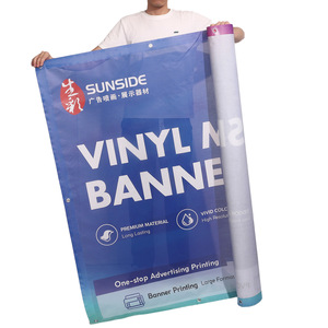 Pancarta de PVC para Exteriores Resistente al Viento, Personalizada de Fábrica, de Gran Tamaño, para Promoción de Ventas en el Mercado, Pancarta Colgante de Vinilo con Orificios, Letrero para Poste - Product Image 2