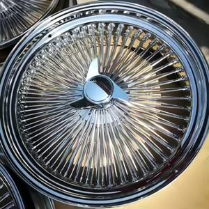 Nuovi Cerchi a Raggi Cromati Argento da 20 e 22 Pollici 5x115 5x114.3 5x127 5x120, <span class=keywords><strong>100</strong></span>/150 Raggi, <span class=keywords><strong>4</strong></span>/5/6 Fori per Auto Classiche - Product Image 4