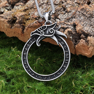 Acier inoxydable <span class=keywords><strong>Rock</strong></span> Punk Style Amulette Viking Circulaire <span class=keywords><strong>Celtique</strong></span> Dragon Collier Pendentif pour Hommes Bijoux - Product Image 5