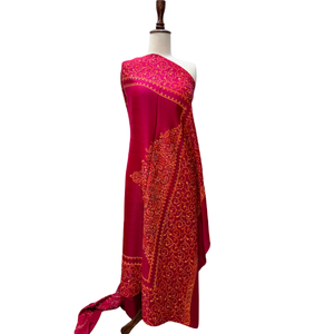 Elegant Pakistani Style Crown Border <b>Shawl</b> Hand Stitched Embroidery OEM ODM Wholesale Boutique Fashion Collection - Product Image 4