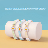 Collier de sécurité réglable pour animaux de compagnie - Bande d'identification douce à dégradé de couleurs avec boucle de déverrouillage rapide