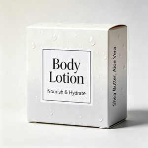 Boîte en papier pliable personnalisée avec impression dégradée mate et motif <span class=keywords><strong>goutte</strong></span> d'eau <span class=keywords><strong>pour</strong></span> l'emballage de crème <span class=keywords><strong>pour</strong></span> le corps, de lotion, de produits cosmétiques et de flacons de soin de la peau - Product Image 1