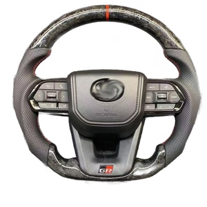 พวงมาลัยคาร์บอนไฟเบอร์คุณภาพสูงสำหรับ Toyota LC Alphard 80 Series Hilux Land Cruiser Crown ตกแต่งภายในแบบฟอร์จ - Product Image 1