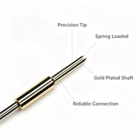 Pointes de contact Pogo-Pin ultra-précises usinées CNC sur mesure pour sondes, en acier inoxydable/laiton, 0,005 mm