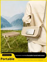 Tabouret pliant et chaise de camping portables pour l'extérieur - Utilisation pour la pêche et les voyages - Construction en tissu Oxford et acier au carbone