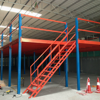 Plateforme de Mezzanine pour l'Optimisation de l'Espace Vertical, Mezzanine Industrielle Personnalisée pour Entrepôt, Étagère en Acier Laminé à Froid Haute Densité