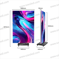 Display LED P1.53 per Interni/Esterni, Schermo LED Pieghevole per Pubblicità in Centri Commerciali, Negozi e Ascensori