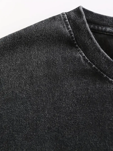 T-shirt court vintage Crop <span class=keywords><strong>Acir</strong></span> 100% coton, logo personnalisé, traitement de pré-rétrécissement, style streetwear pour hommes - Product Image 2