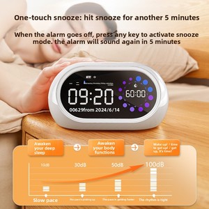 Nuevo Reloj <span class=keywords><strong>Despertador</strong></span> Inteligente Recargable para Estudiantes con Temporizador de Cuenta Regresiva, Indicación de 24 Horas, Recordatorio de Tiempo con Volumen Alto, Carga USB - Product Image 4