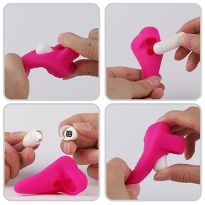 Sexueller <span class=keywords><strong>Ring</strong></span> Vibrierender Adult Bullet Vagina G-Punkt Klitoris Pussy <span class=keywords><strong>Finger</strong></span> Sleeve Vibrator für Frauen - Product Image 2