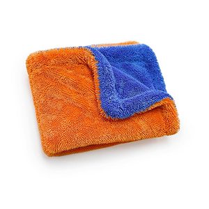 Serviette de lavage auto en microfibre absorbante double face noire et jaune pour le nettoyage des véhicules - Product Image 5