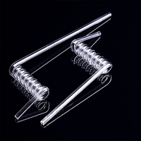 Tube de bobine de verre de quartz spirale clair personnalisé
