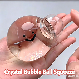 Juguete Blandito de Burbuja de Cristal Transparente, Pelota Antiestrés con Cara Sonriente, Juguete Sensorial para Aliviar el Estrés - Product Image 2