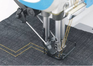 Nueva máquina de coser plana computarizada de dos agujas Jack 58450 con puntada overlock para aplicaciones industriales de ropa y tela en venta - Product Image 5