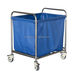 <span class=keywords><strong>Chariot</strong></span> à <span class=keywords><strong>linge</strong></span> <span class=keywords><strong>sale</strong></span> en acier inoxydable JQ-B32 pour hôpital, <span class=keywords><strong>chariot</strong></span> à <span class=keywords><strong>linge</strong></span> médical robuste avec sac Oxford amovible - Product Image 1