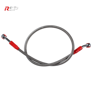 Nuovo <span class=keywords><strong>Tubo</strong></span> <span class=keywords><strong>Freno</strong></span> <span class=keywords><strong>Moto</strong></span> ad Alta Pressione in Nylon Intrecciato con Acciaio PVC 70MPa 3.2mm ID Universale 50 60 90CM - Product Image 3