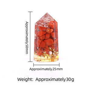 7 Chakra Gravel Ornaments Vintage Luxury Desktop Resin Decor Carved Natural <strong>Stone</strong> Healing Crystals Amethyst <strong>Jade</strong> Hexagonal - Product Image 5