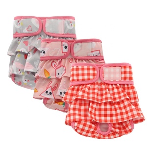 Ohbabyka-<span class=keywords><strong>pañal</strong></span> lavable de alta calidad para mujer, bonito patrón ajustable suave, reutilizable, cómodo para perro y <span class=keywords><strong>mascota</strong></span> - Product Image 6