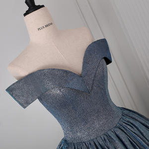 فساتين سهرة مخصصة بتصميم مكشوف الكتفين للمراهقات، فساتين حفلات كبيرة الحجم، فساتين كوينسيانيرا براقة، فساتين سهرة رسمية - Product Image 4