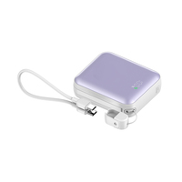 Mini batterie externe colorée 10,000mAh avec chargeur sans fil pour I Watch PD 22.5W Charge super rapide pour téléphones I Phone/Sam Sung