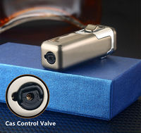 Briquet torche robuste coupe-vent et briquet Jet pour cigares et barbecues idée cadeau d'affaires rechargeable