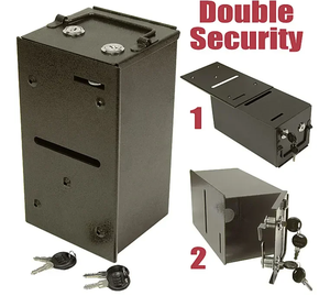 Caja de Metal con Depósito de Agua de Baccarat, Caja de Dinero de Doble Seguridad, Fichas de Póker, Toke y Punta de Efectivo con Bandeja para Jugadores de Póker, Uso en Casino - Product Image 2