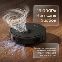 Robot aspirateur PT20-C800 18000Pa avec navigation LDS, vidage automatique, fonction serpillière, contrôle vocal et via application pour tapis et sols à la maison