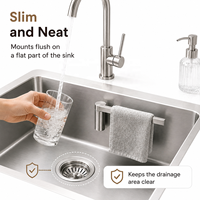 Accessoires de cuisine en acier inoxydable magnétiques, porte-serviettes de cuisine, support mural sans perçage