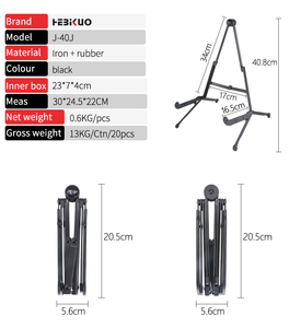 Personalización de fábrica Soporte de guitarra portátil Instrumentos de cuerda plegables Accesorios de guitarra e instrumentos musicales - Product Image 2