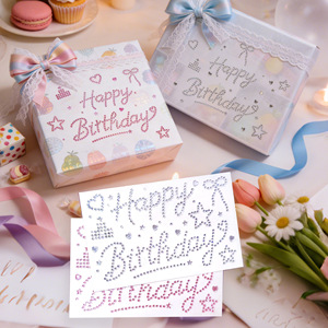 Adesivi con Strass 'Buon <span class=keywords><strong>Compleanno</strong></span>', Adesivi con <span class=keywords><strong>Auguri</strong></span> di Buon <span class=keywords><strong>Compleanno</strong></span>, Adesivi con Strass Fai-da-Te, Decorazioni Regalo - Product Image 1