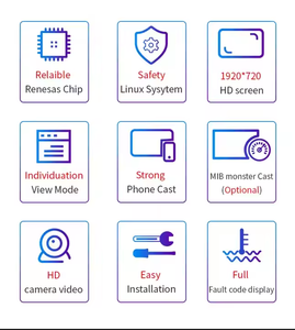 BMW 5 serisi F10 F11 3 serisi için F30 F35 X5 E70 E71 kilometre dijital küme 12.3 "paslanmaz çelik ekran pano LCD - Product Image 4
