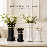 Vases en céramique et porcelaine de style nordique moderne, blancs, esthétiques, pour la décoration de la maison, de la chambre, du bureau, accessoires de décoration, vase à fleurs