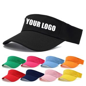 Wholesale Outdoor Sun Protection Custom Color Summer Beach Visor Empty Top Sun <b>Hat</b> Visor Custom Logo Gift Sun Visor <b>Hat</b> Gorras - Product Image 1