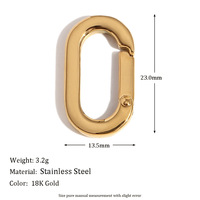Fermoir à ressort ovale en acier inoxydable 316L de haute qualité pour porte-clés mousqueton – Nouveauté en gros pour la fabrication de bijoux
