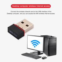 Realtek-tarjeta de red LAN inalámbrica, miniadaptador Wifi usb para PC, 2,4 Ghz, 150Mbps